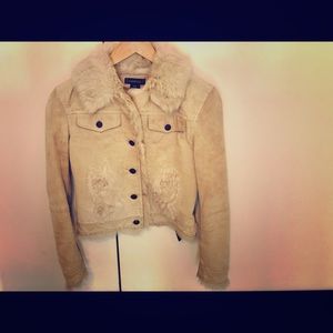 Leather & fur Bebe jacket